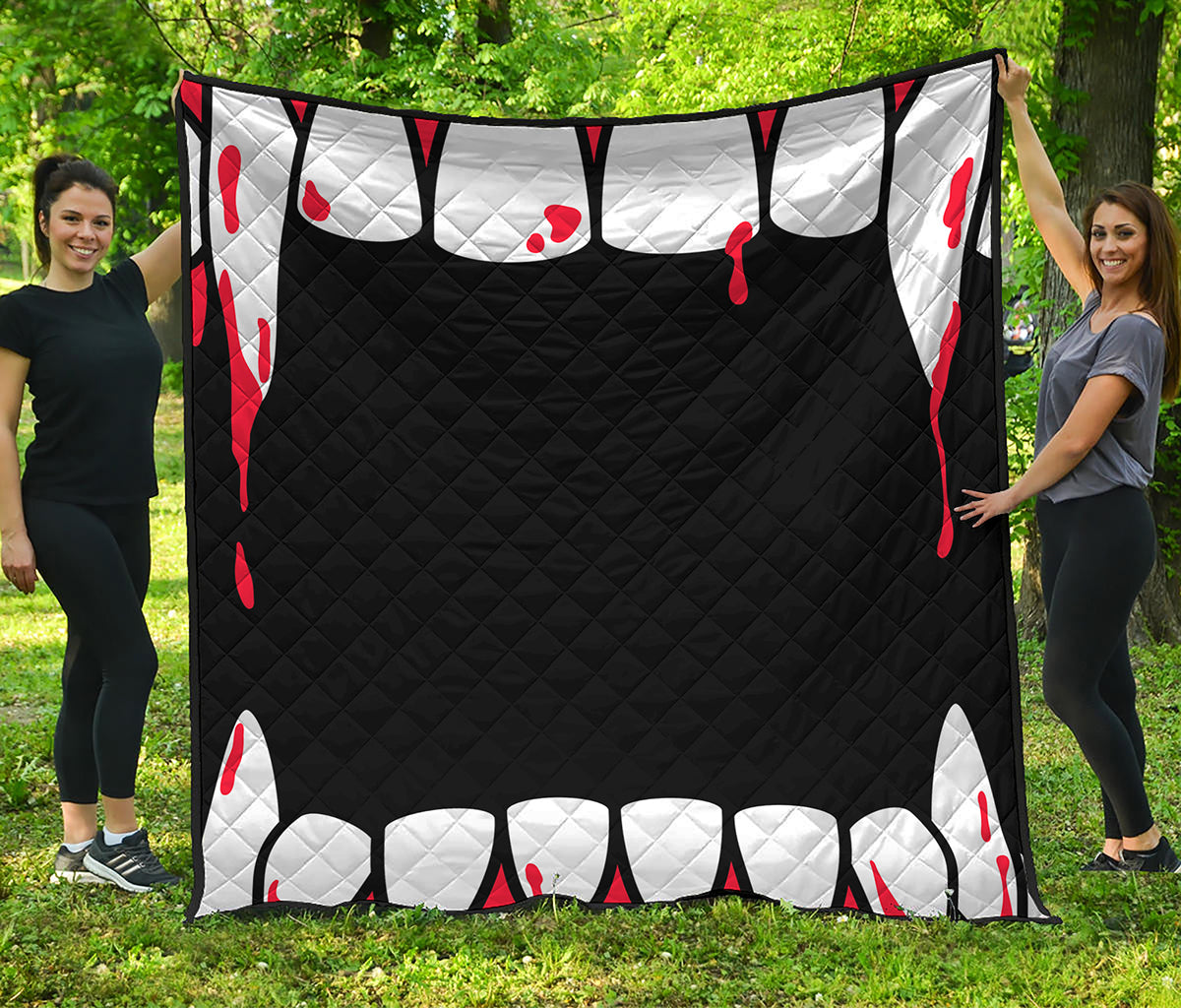 Dracula Fang Print Quilt