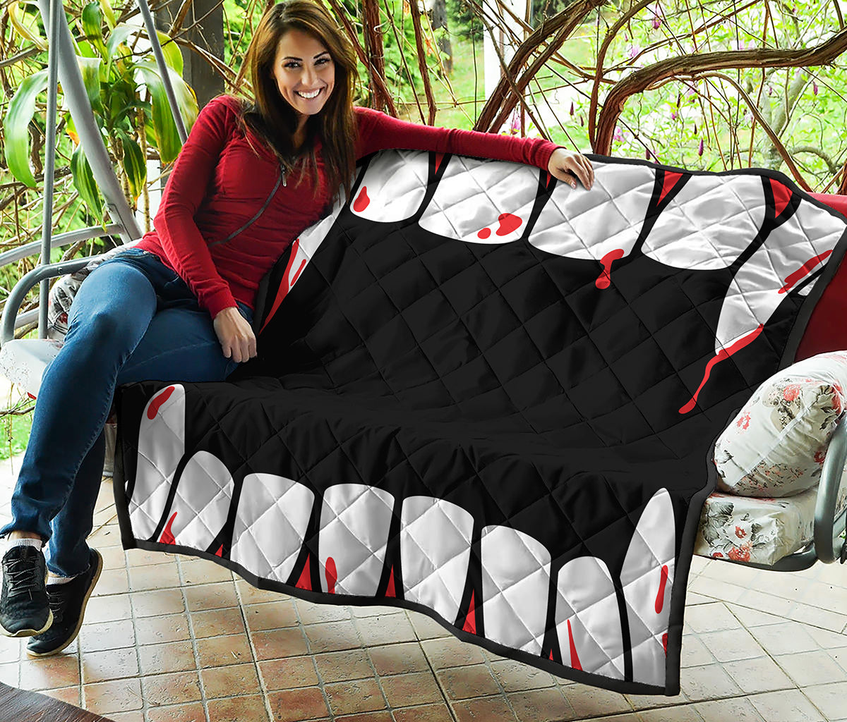 Dracula Fang Print Quilt