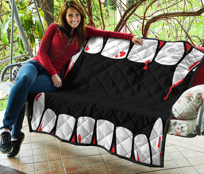 Dracula Fang Print Quilt