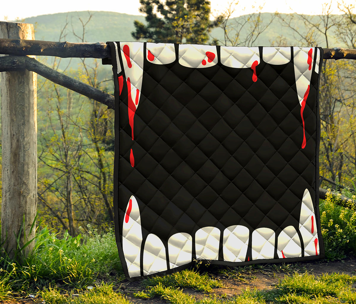 Dracula Fang Print Quilt