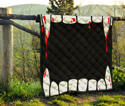 Dracula Fang Print Quilt