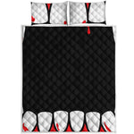 Dracula Fang Print Quilt Bed Set
