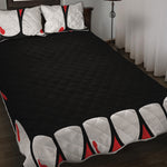 Dracula Fang Print Quilt Bed Set