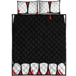 Dracula Fang Print Quilt Bed Set