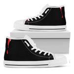 Dracula Fang Print White High Top Shoes