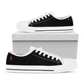 Dracula Fang Print White Low Top Sneakers