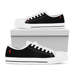 Dracula Fang Print White Low Top Shoes