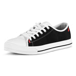 Dracula Fang Print White Low Top Shoes