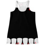 Dracula Fang Print Women's Racerback Tank Top