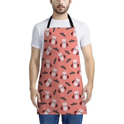 Dracula Pig Pattern Print Apron