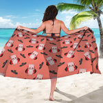 Dracula Pig Pattern Print Beach Sarong Wrap