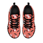 Dracula Pig Pattern Print Black Sneakers