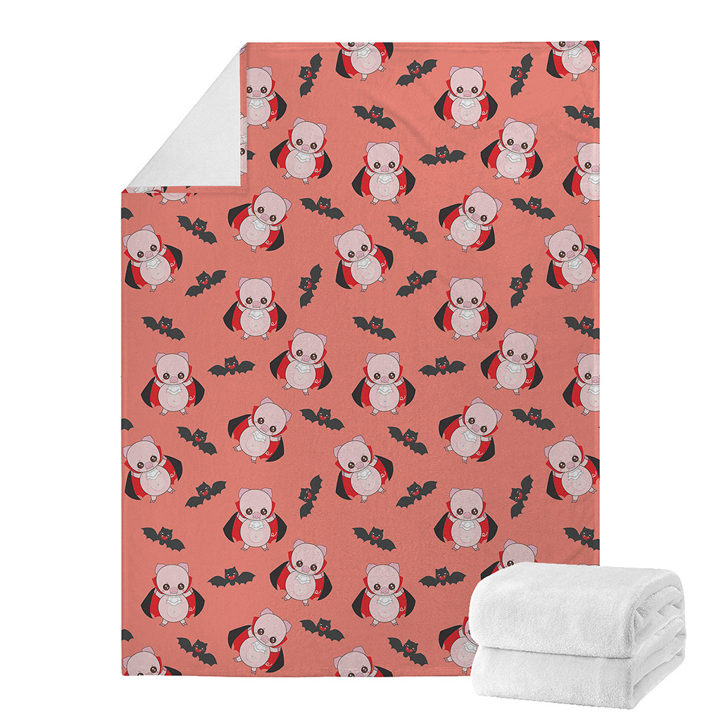 Dracula Pig Pattern Print Blanket