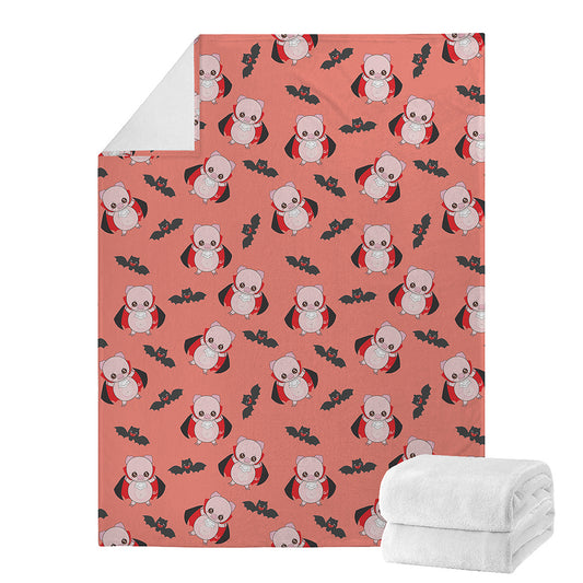 Dracula Pig Pattern Print Blanket