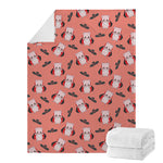 Dracula Pig Pattern Print Blanket
