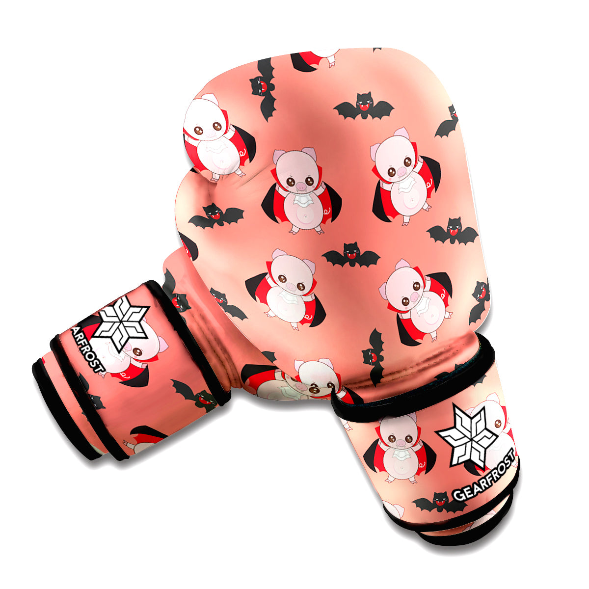 Dracula Pig Pattern Print Boxing Gloves