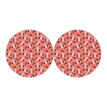Dracula Pig Pattern Print Car Coasters