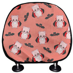 Dracula Pig Pattern Print Car Headrest Covers