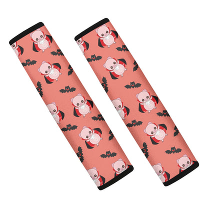 Dracula Pig Pattern Print Car Seat Belt Covers
