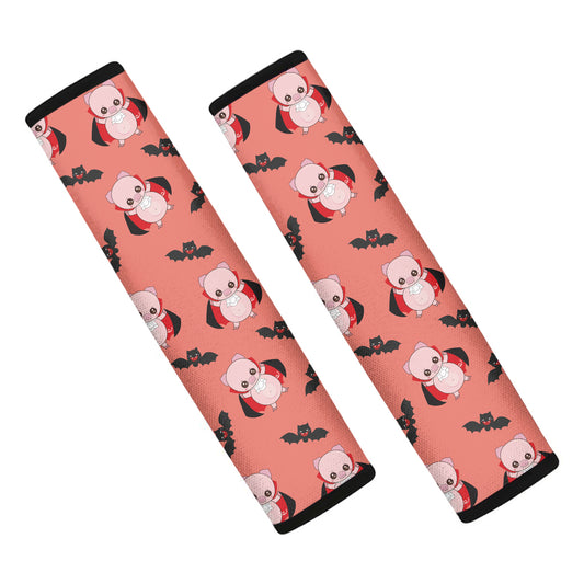 Dracula Pig Pattern Print Car Seat Belt Covers