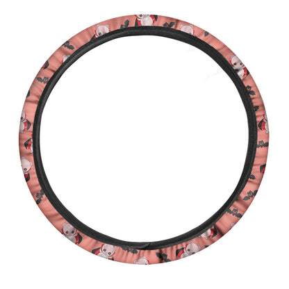 Dracula Pig Pattern Print Car Steering Wheel Cover