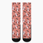 Dracula Pig Pattern Print Crew Socks