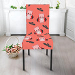 Dracula Pig Pattern Print Dining Chair Slipcover