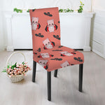 Dracula Pig Pattern Print Dining Chair Slipcover