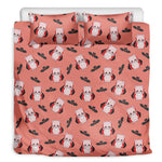 Dracula Pig Pattern Print Duvet Cover Bedding Set
