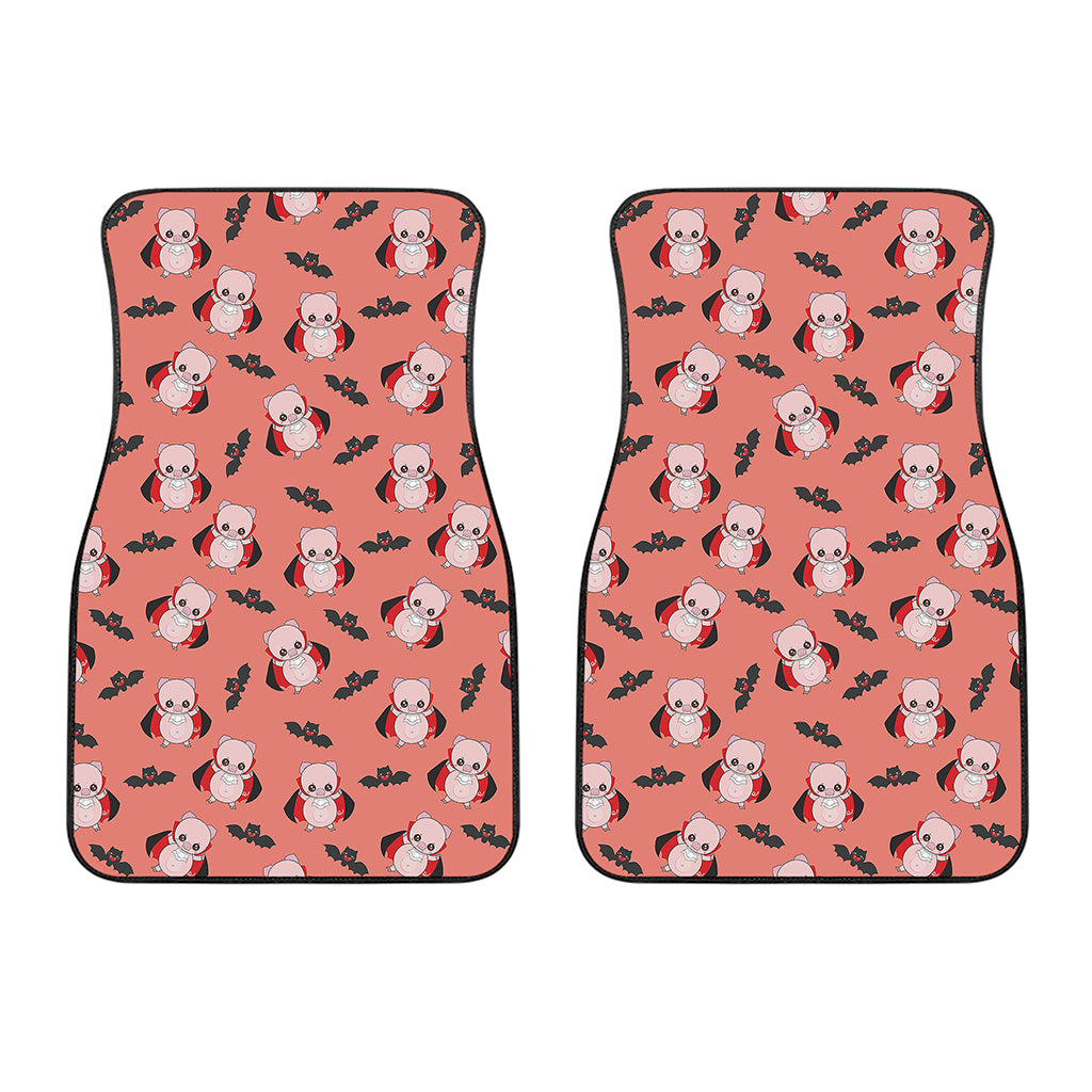 Dracula Pig Pattern Print Front Car Floor Mats
