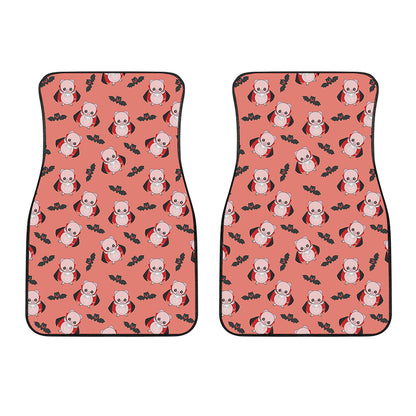 Dracula Pig Pattern Print Front Car Floor Mats