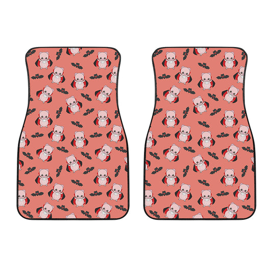 Dracula Pig Pattern Print Front Car Floor Mats