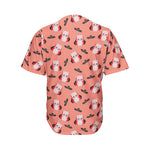 Dracula Pig Pattern Print Men's Baseball Jersey