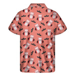 Dracula Pig Pattern Print Men's Short Sleeve Shirt