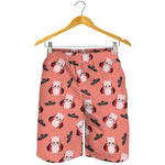 Dracula Pig Pattern Print Men's Shorts