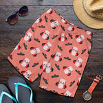 Dracula Pig Pattern Print Men's Shorts