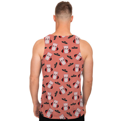 Dracula Pig Pattern Print Men's Tank Top
