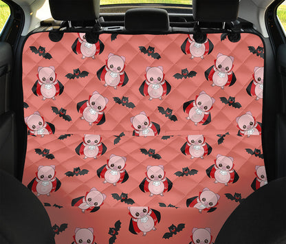 Dracula Pig Pattern Print Pet Car Back Seat Cover