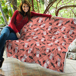 Dracula Pig Pattern Print Quilt