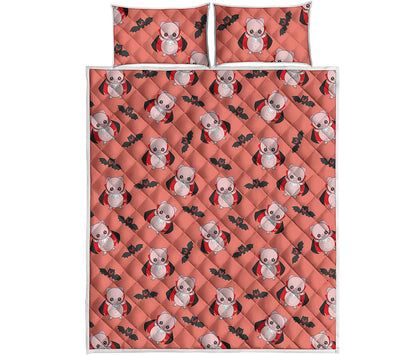 Dracula Pig Pattern Print Quilt Bed Set