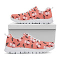 Dracula Pig Pattern Print White Running Shoes
