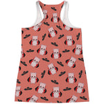 Dracula Pig Pattern Print Women's Racerback Tank Top