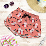 Dracula Pig Pattern Print Women's Shorts