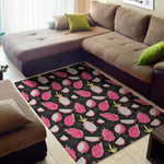 Dragon Fruit Pattern Print Area Rug