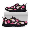 Dragon Fruit Pattern Print Black Running Shoes