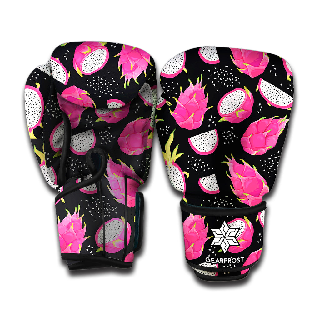 Dragon Fruit Pattern Print Boxing Gloves