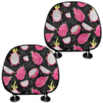Dragon Fruit Pattern Print Car Headrest Covers