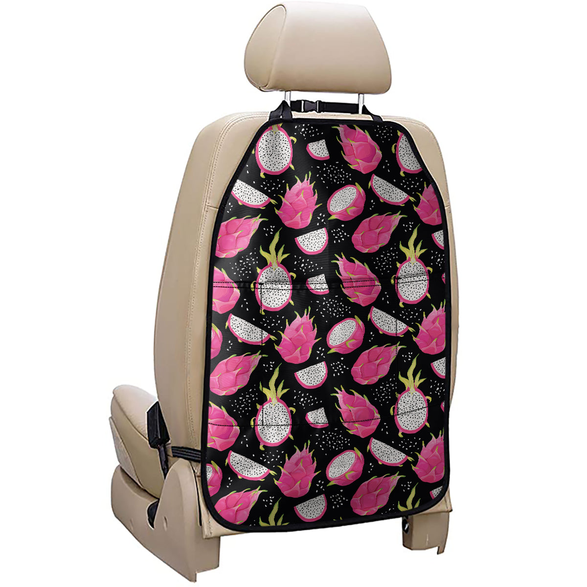 Dragon Fruit Pattern Print Car Seat Organizers