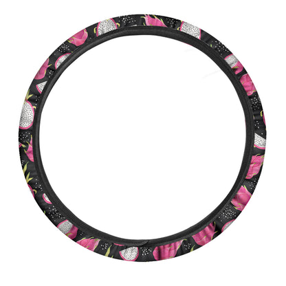 Dragon Fruit Pattern Print Car Steering Wheel Cover