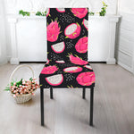 Dragon Fruit Pattern Print Dining Chair Slipcover